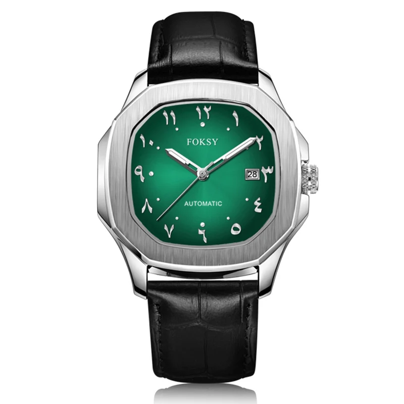 Custom Brand Men Business iron man watch waterproof square design watch with Arabic number