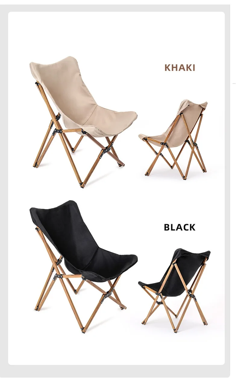 2022 Custom Logo Outdoor Portable Wood Grain Aluminum Frame Lightweight Folding Camping Low Chair outdoor