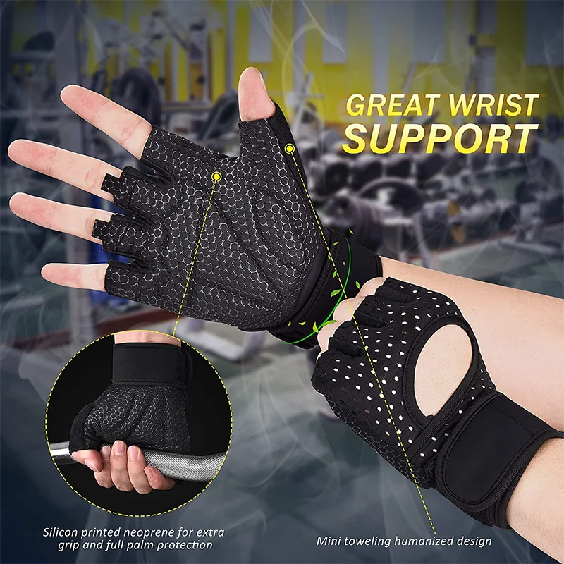 Pink Breathable Weight Lifting Gloves Women Thickening Palm Pad Workout Gym Gloves with Wrist Support Grip for Fitness