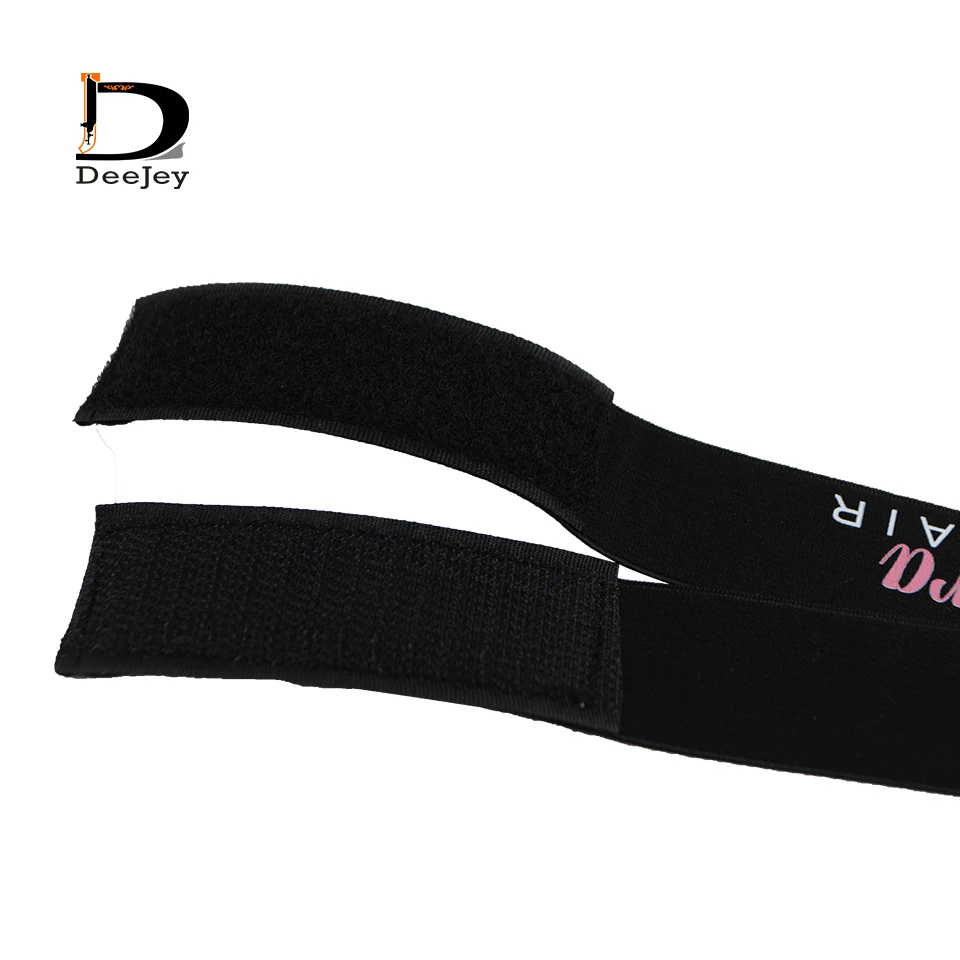 All over Logo Adjustable Custom Elastic Band for Lace Hair Lace Melt Band Designer Elastic Bands for Wig