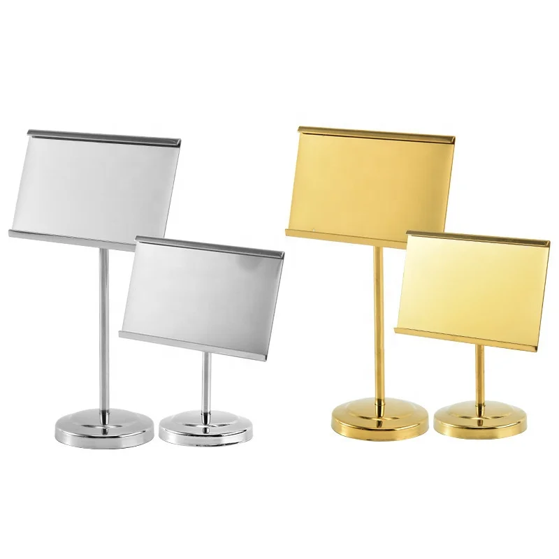 restaurant menu card holder Wedding Party Desk Name Card Gold Wire Card Stand Small Metal Table Number Holder