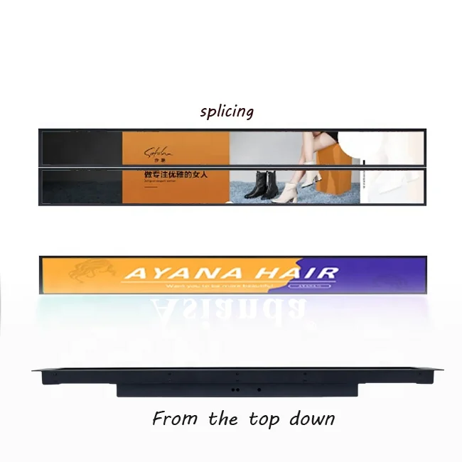 28.1 Inch Smart Shelf Ultra Wide Monitor Indoor Supermarket Stretched Bar Lcd Advertising Display Screen