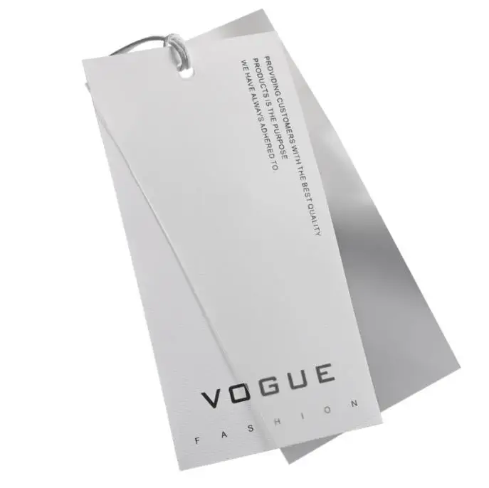 Hot Sell Hang Tag Factory Wholesale Clothing Custom Name Clear