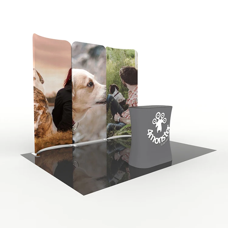 10x10 or 10x20ft  portable aluminum trade show tension fabric exhibition booth portable display