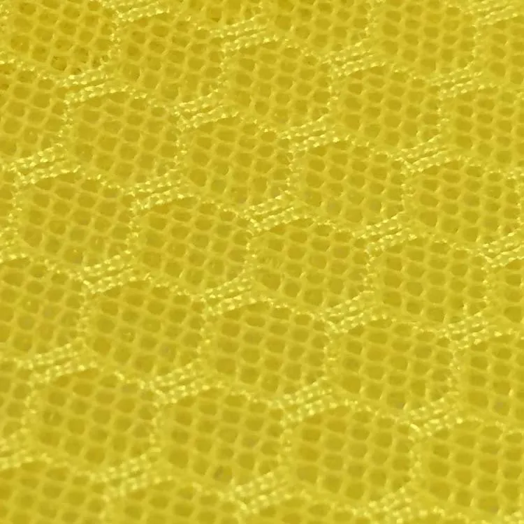 Шестиугольная жаккардовая футбольная ткань из полиэстера соты сэндвич-ткань 3D воздушная сетчатая