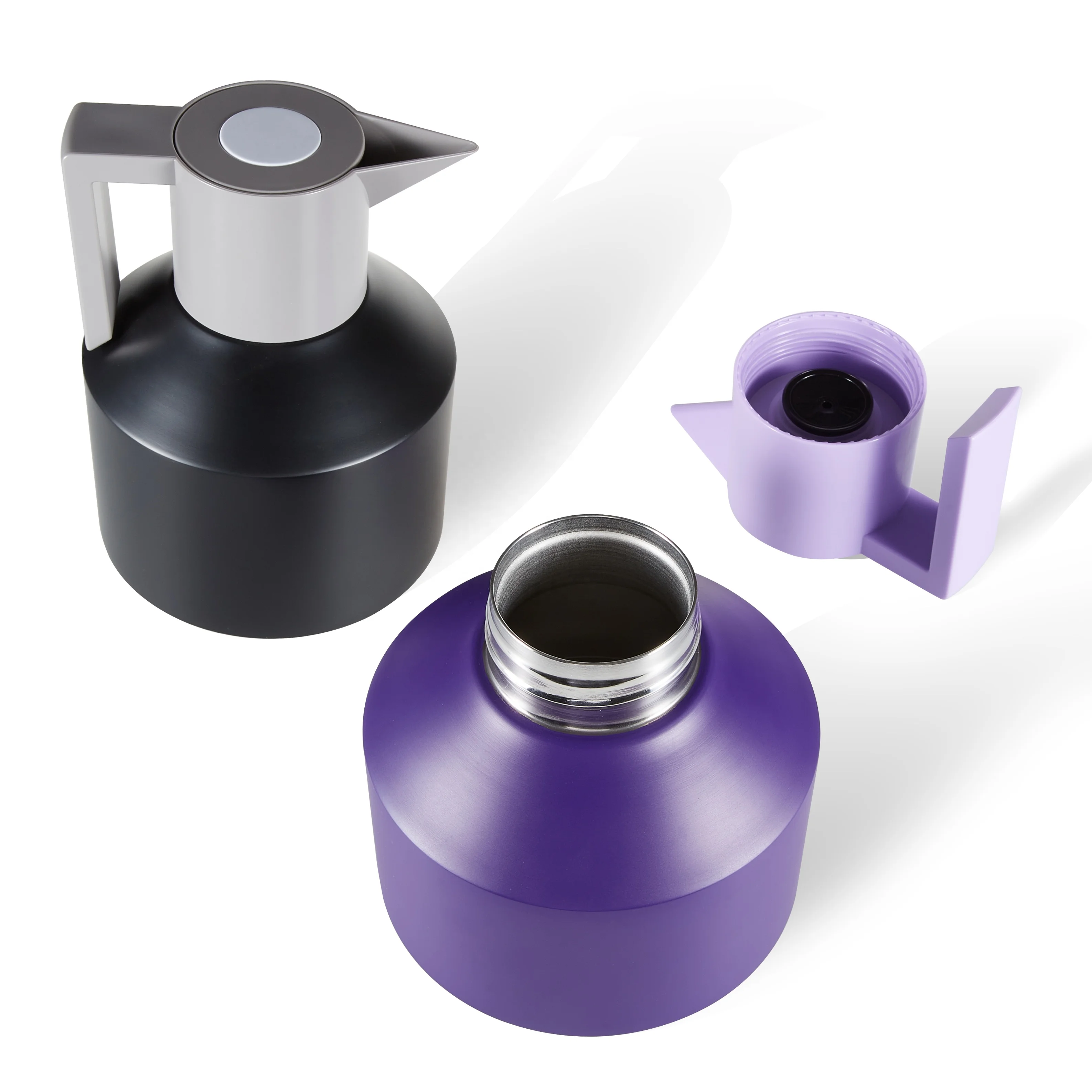 1.2L/1.5L/1.8L Personalized 304 stainless steel Thermos Coffee Carafe  tea Coffee Pot geometric Insulation pot vacuum flask