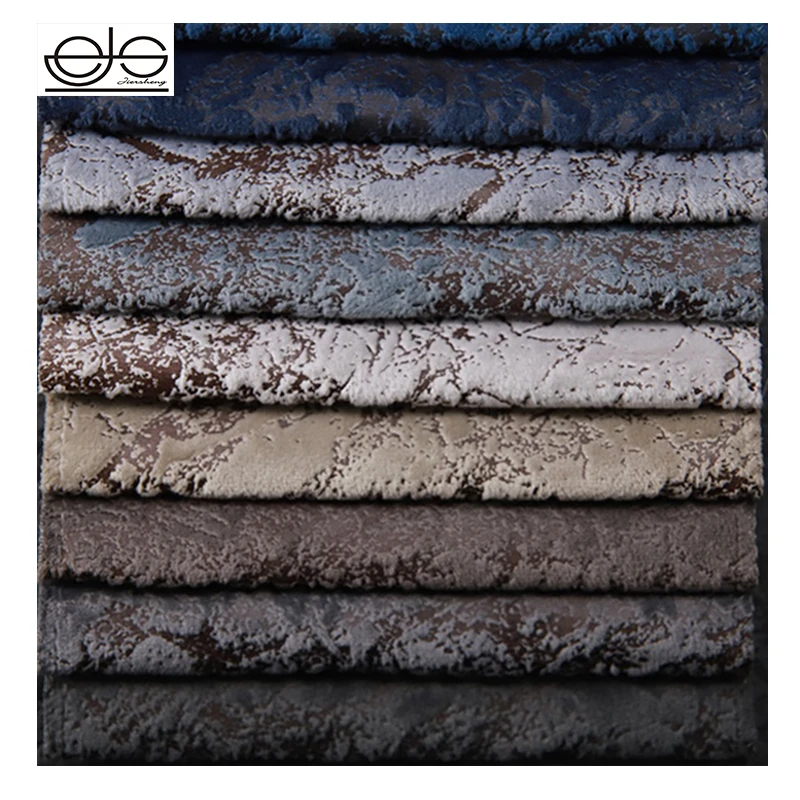 JES New Embossed Latest Design High Quality Sofa Stocklot Sofa Set Fabric Living Room Furniture