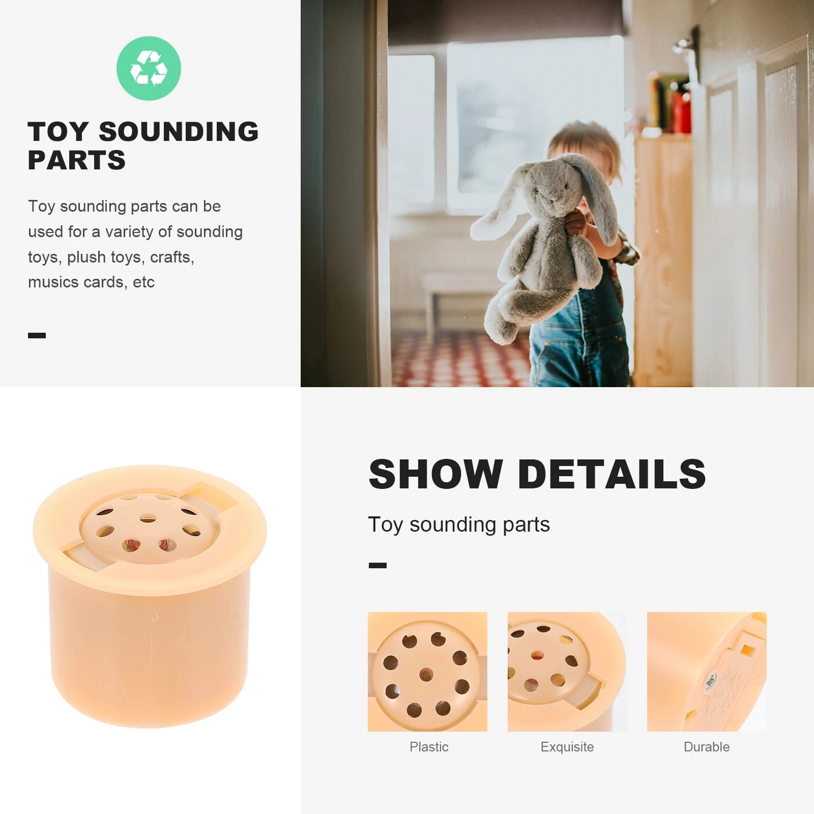 3W Voice Recording Box Message Box Module Clear Sound for Stuffed Animals/Gift/Toy DIY Voice Message Box Recording Module