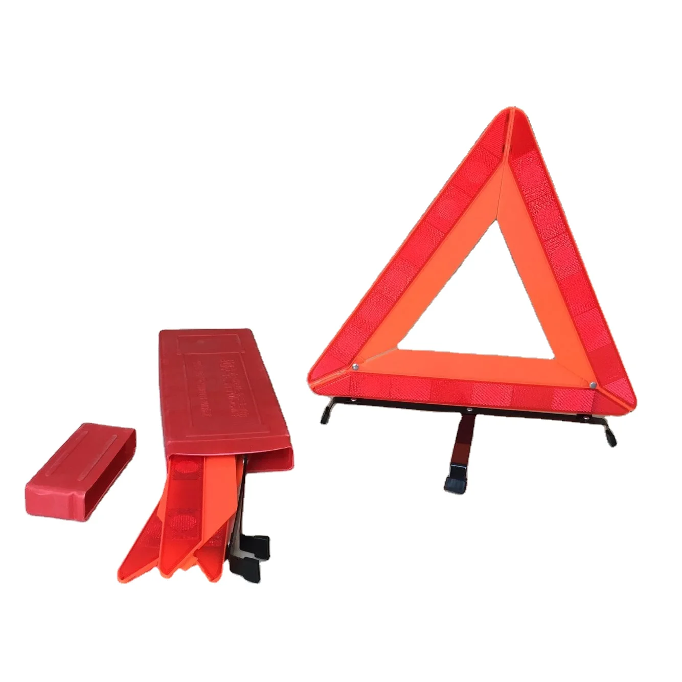Road safety foldable emergency reflective warning triangle