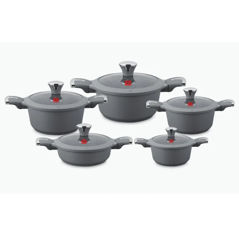 Non Stick 10 Pieces Cookware Set No PFAS PFOA Kitchen Cooking Set