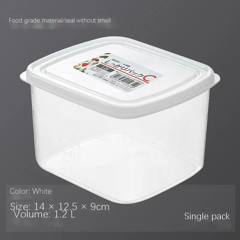 Japanese white eco friendly storage containers for food plastic produce saver container vegetable storage