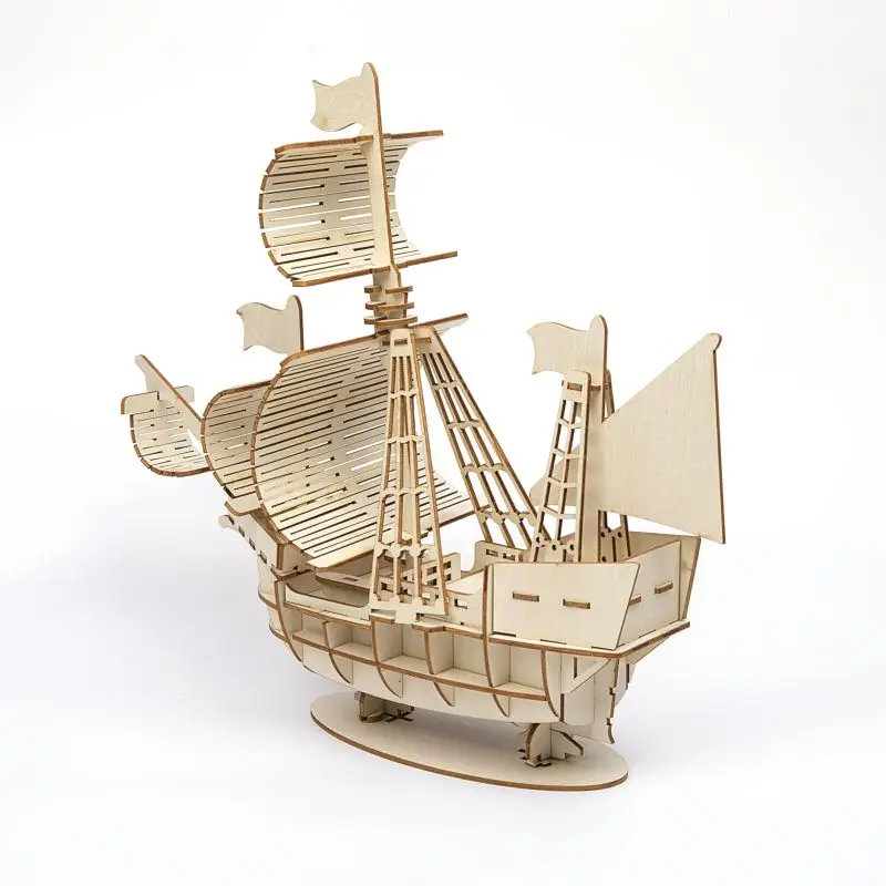 High Quality Custom 3d Model Wooden Diy Puzzles For Adults Toys Wooden Ship 3d Puzzles Craft cruise ship model Kit For Adults