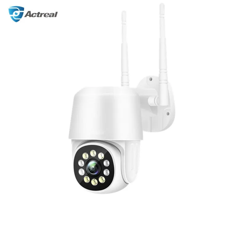 Outdoor Wireless Smart Home Security Full Color Night Vision Motion Detection AI Auto Tracking WiFi 1080P PTZ IP Camera