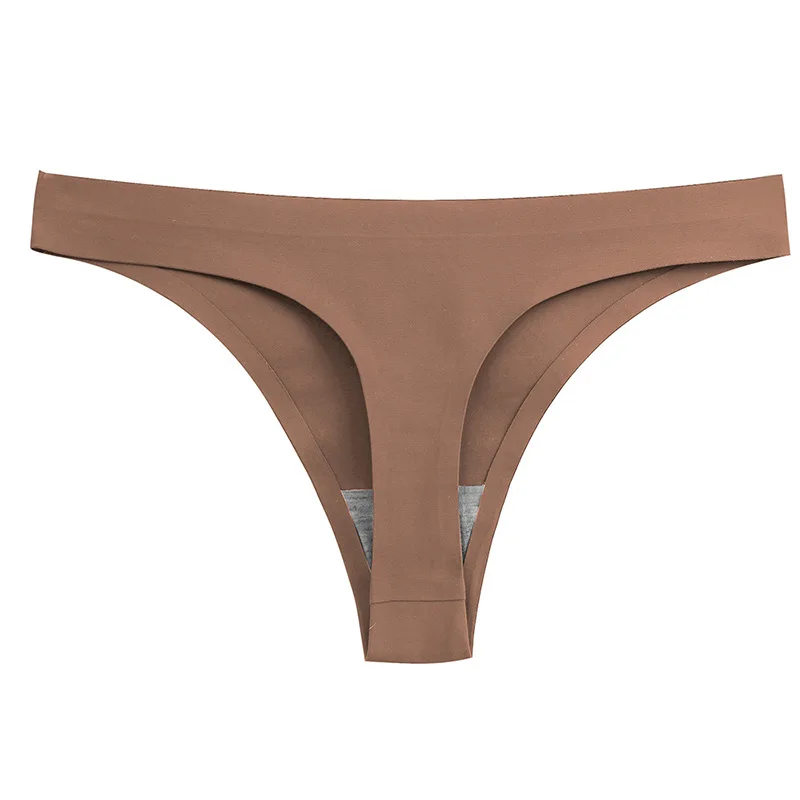 Ice Silk Thong Panties Sexy Briefs Seamless Thongs Women Underwear Panties for Girls Ladies Panty 3XL Plus Size G String Tanga