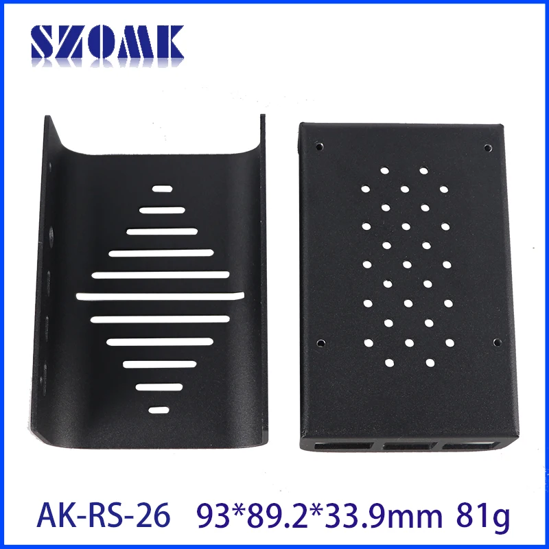 SZOMK AK-RS-26 93*89.2*33.9mm Wholesale Extrusion Customized Wallmount Aluminum Enclosures Box For Raspberry Pi 4B