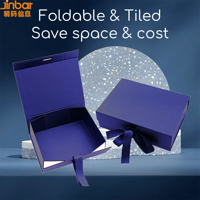 9x6.7x2.8 Inches Custom Low MOQ Make Logo Gift Box Magnetic Folding Box for Eyelash Extension Kit and Wig Cardboard Handmade