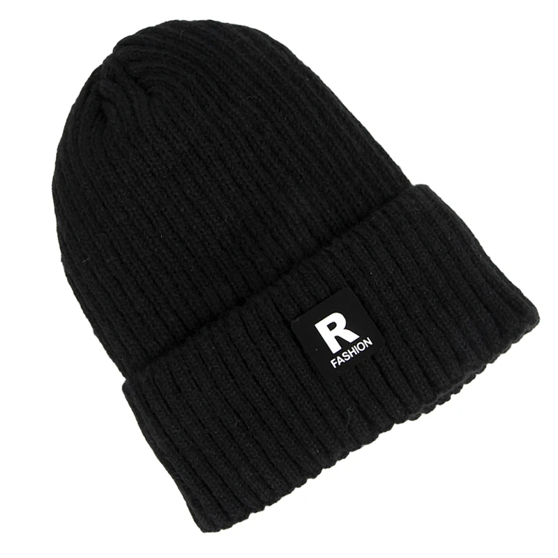 Hot Selling Winter Fleece lined Low Moq Rib Knitted  Oversized Warm Beanie For Men