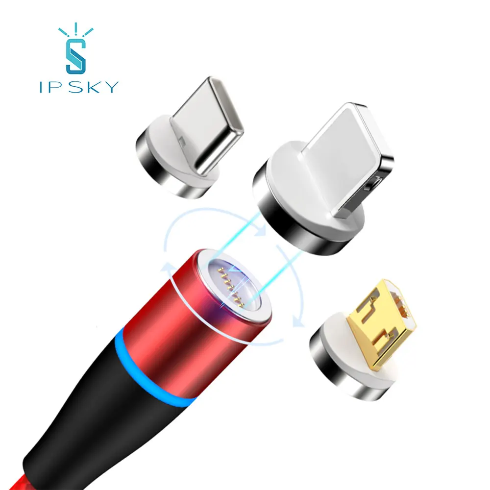 Высокое качество IPSKY usb Магнитная линия зарядного устройства Магнитный кабель для быстрой зарядки Аксессуары для мобильных телефонов