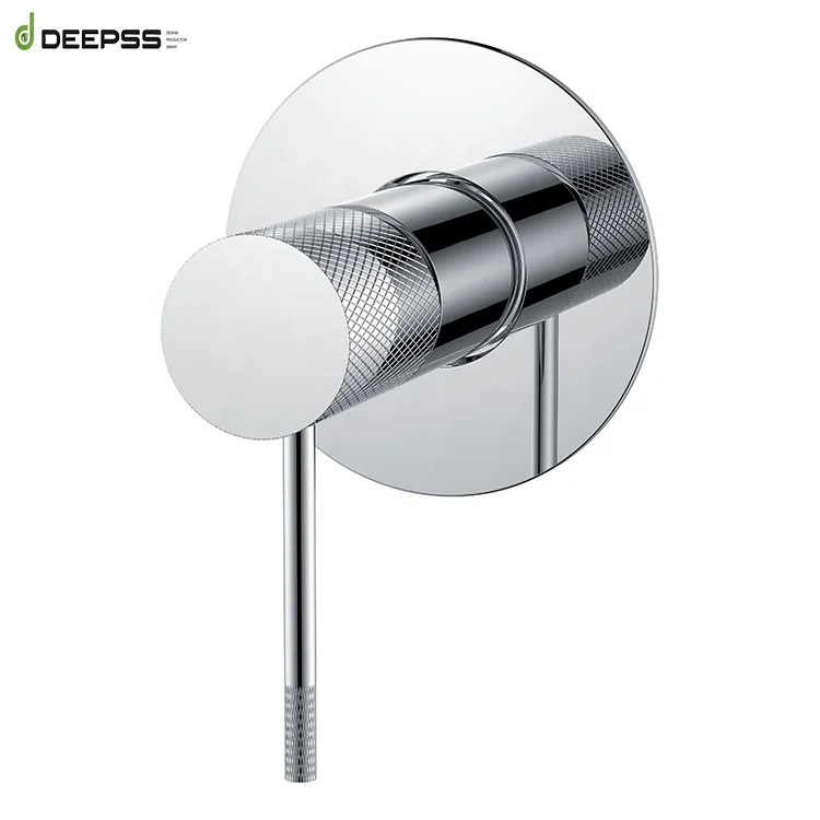 DEEPSS watermark zinc-alloy handle bathroom shower taps brushed concealed shower mixer