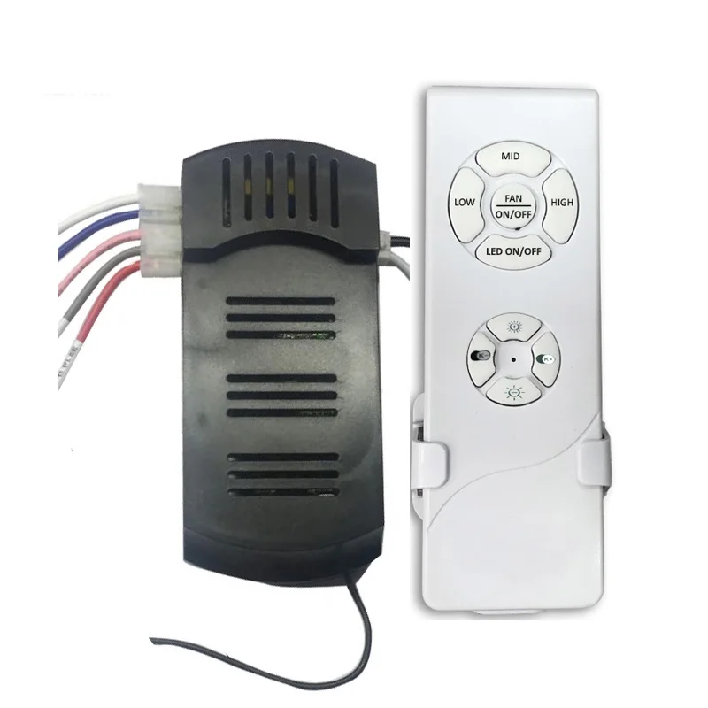 TECOTE ETL complied 30-60W BLDC ceiling fan LED light controller driver  PCBA with RF remote,  AC110V input/220V input