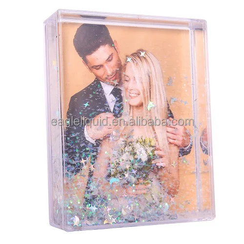 Printing Decorative Perspex Tabletop Protector Clear Double Sided Square Picture Block Transparent Acrylic Photo Frame