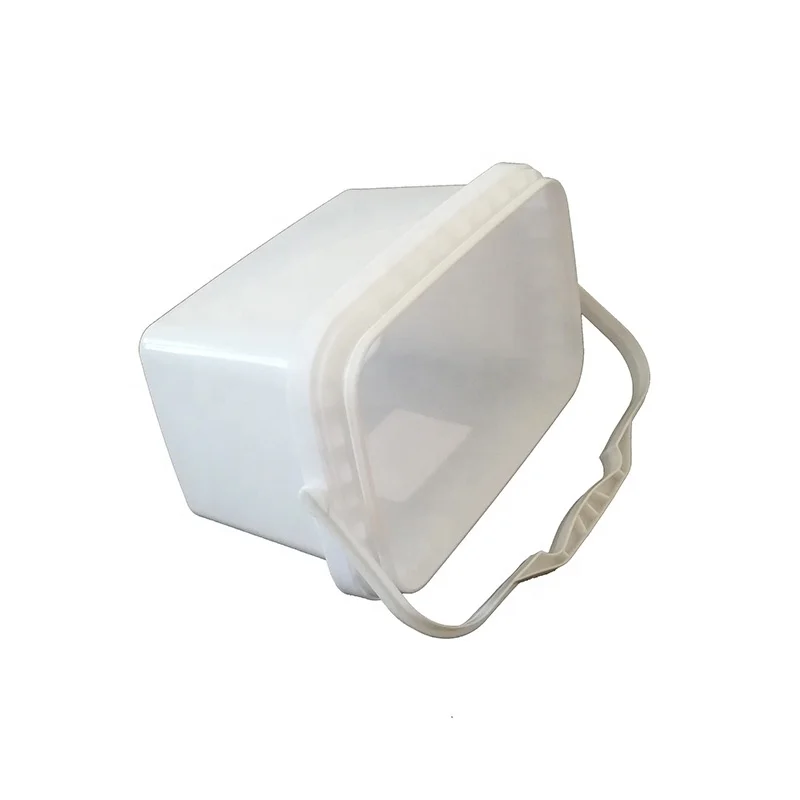 
1.5L 2L 3L 5L 10L 20L 25L Food Grade Square Plastic Buckets With Lids 10L White Rectangle Plastic Buckets With Lid 
