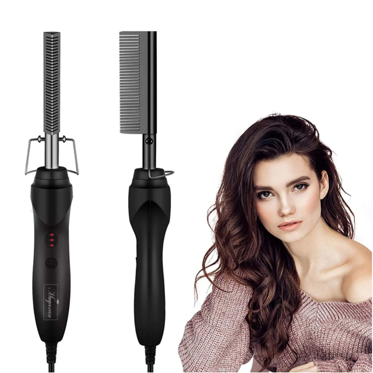 hot comb electric hair straightener comb