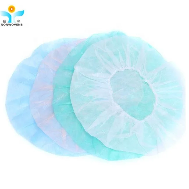 Direct Sales Breathable  China Manufacture Disposable 9g TNT Clip Bouffant Cap Hair Tie