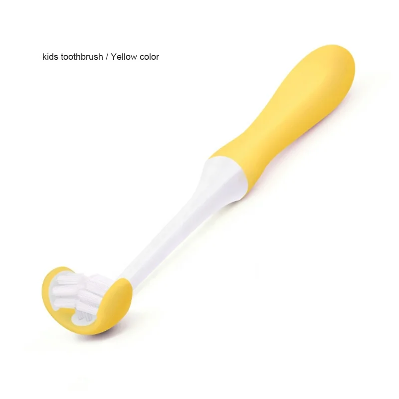 FYD New Custom Reusable Silicone Mouth 3 Sided Tooth Brush Wholesale 3d For Kids Children Toothbrush
