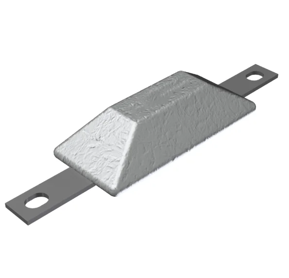 Visible 99.9953% Pristine Purity Prime Zinc 90mm Pure Zinc Sacrificial Anode for Railway Bridges