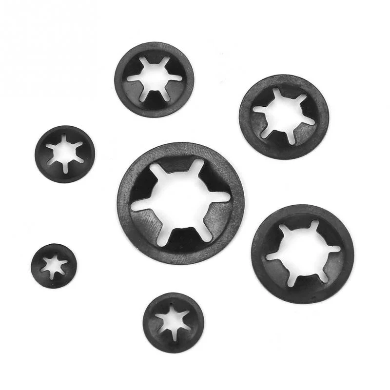 Black oxide spring steel push on internal tooth lock washers bearing washers for shaft