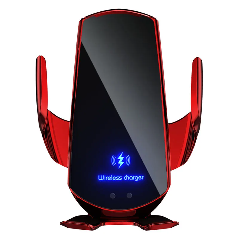 Universal Infrared sensor smart automatic clamp Qi 10W car air vent clip stander mobile phone wireless fast holder charger