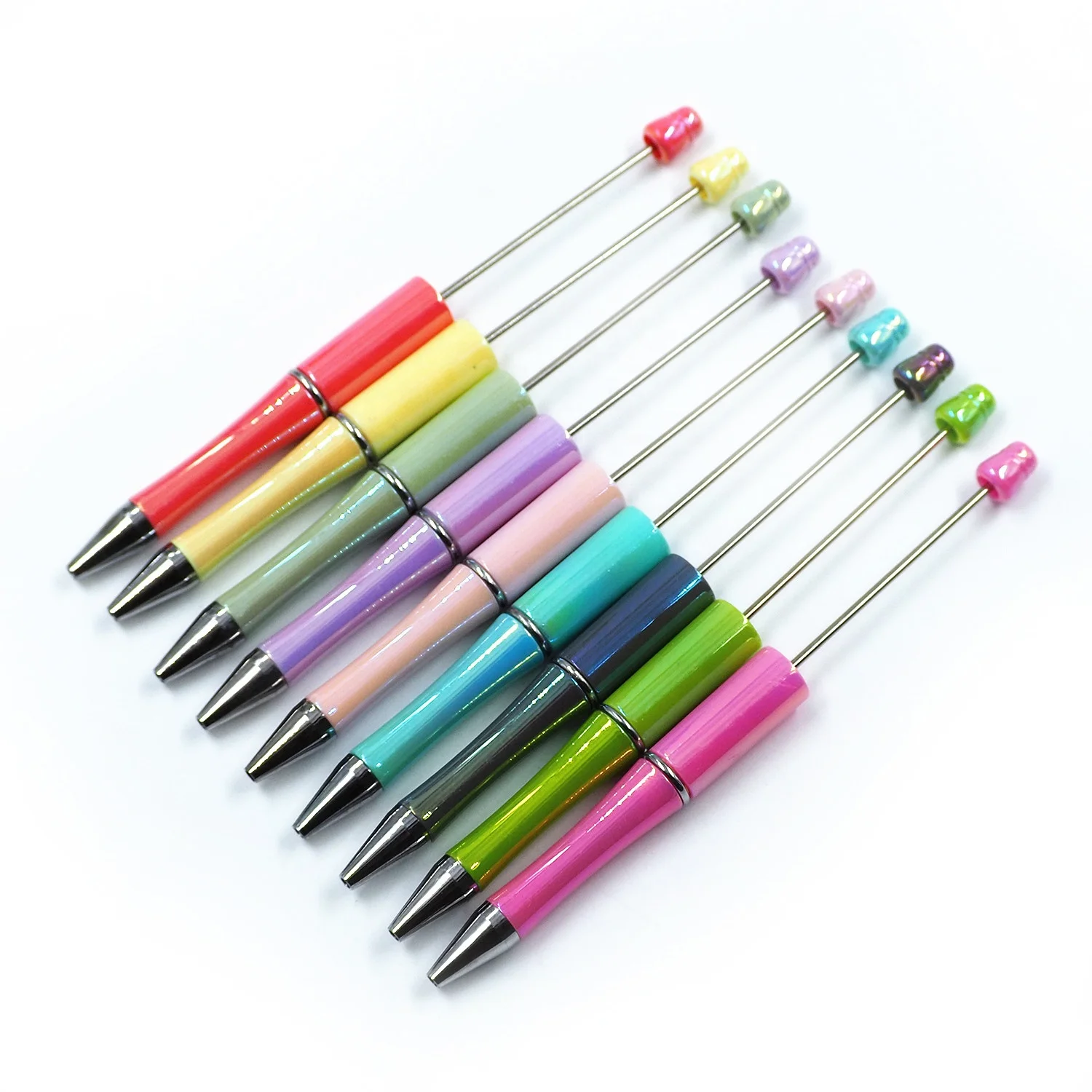 Wholesale Colorful Stationery Pens Set Office Supplies Handmade Ballpoint Beadabl Pens Beaded Pen