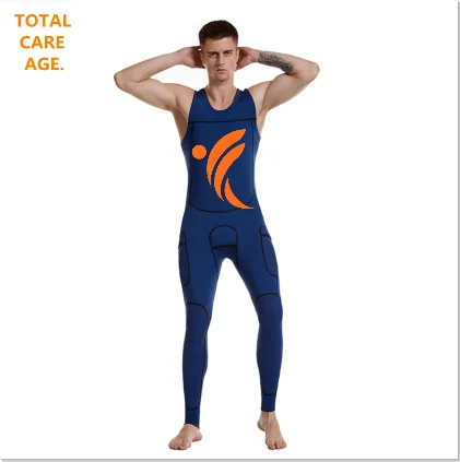 YIHENG Пользовательский логотип дышащий без рукавов для дайвинга влажные костюмы длинный Джон неопреновый гидрокостюм для мужчин