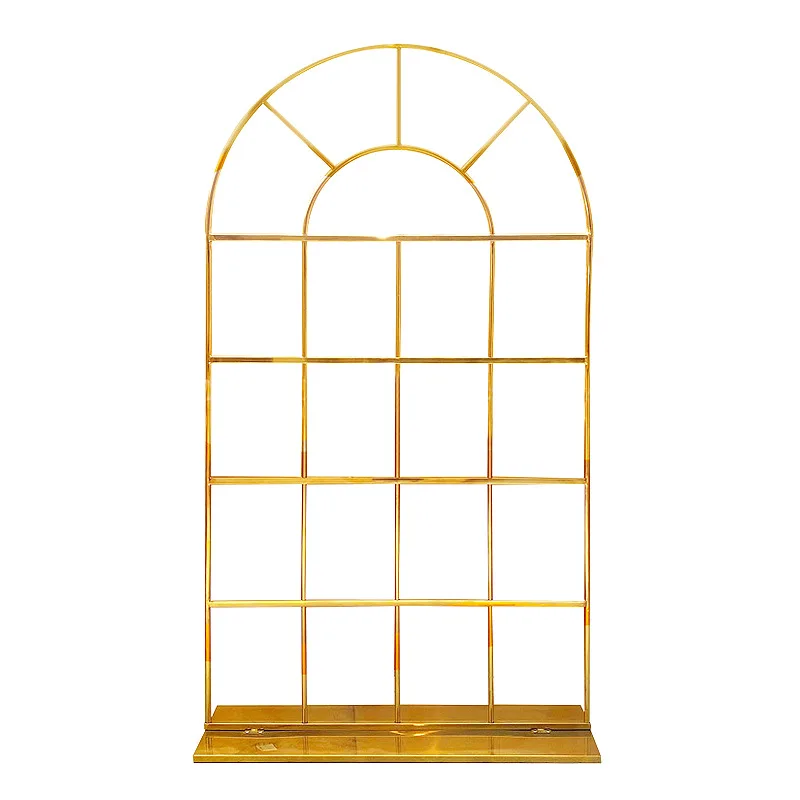 Y-Q065 Wholesale Wedding Flower Arch Stand Backdrop Gold Wedding Arch Metal Square Arch For Wedding Decoration