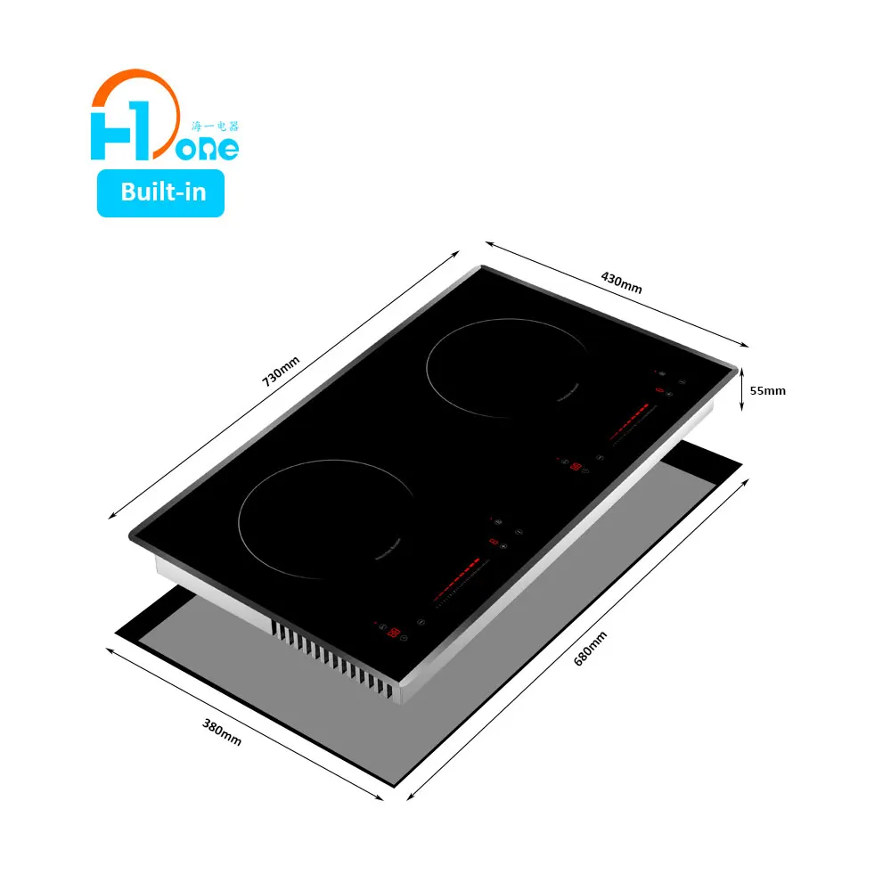 
H One Built In Double Induction Cooktop Double Hob Induction Cooker Ultra Slim Induction Cooker 8124 209 