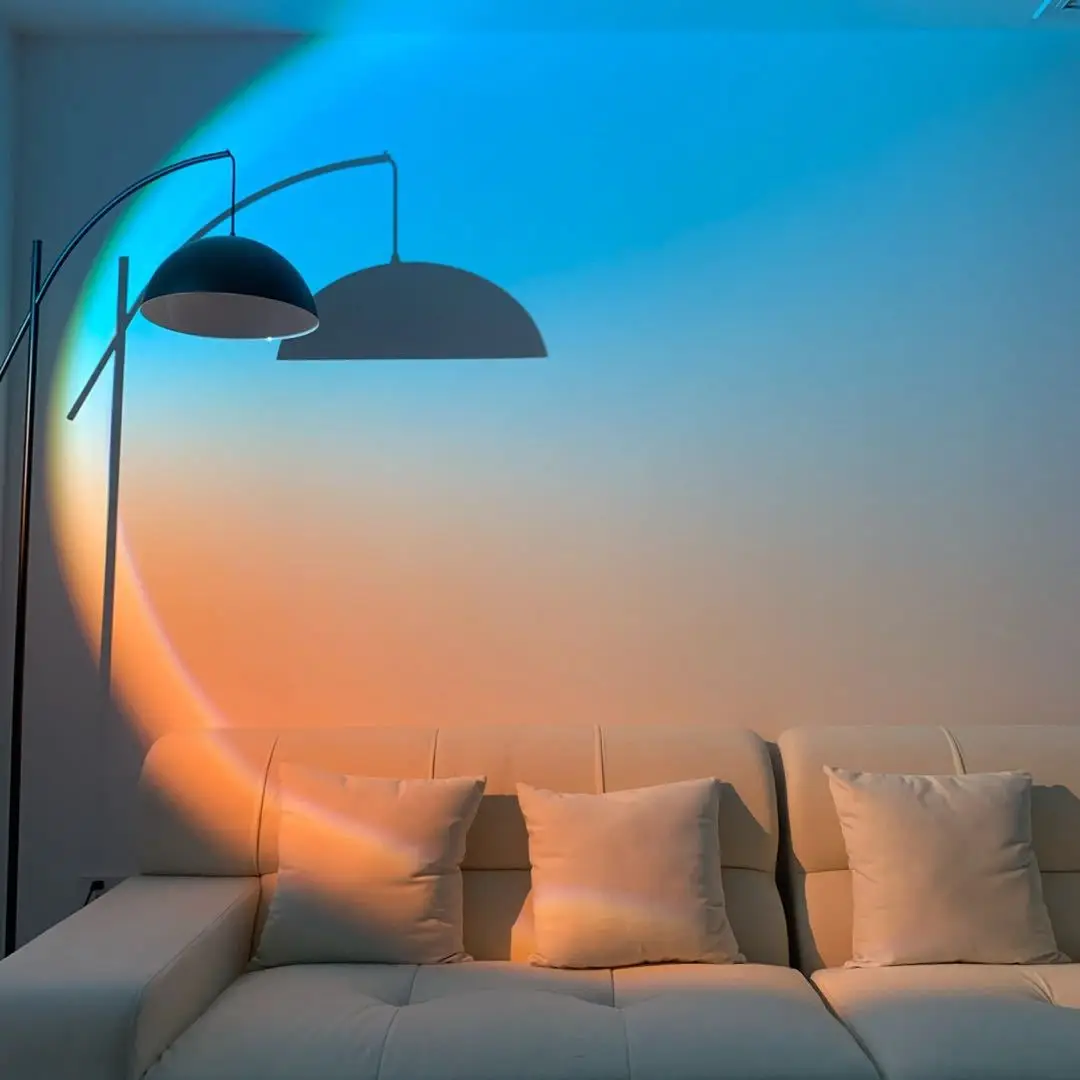 2022 High Quality plastic led sunset projector Lamp LED Sunset sunrise Light Halo Lamp