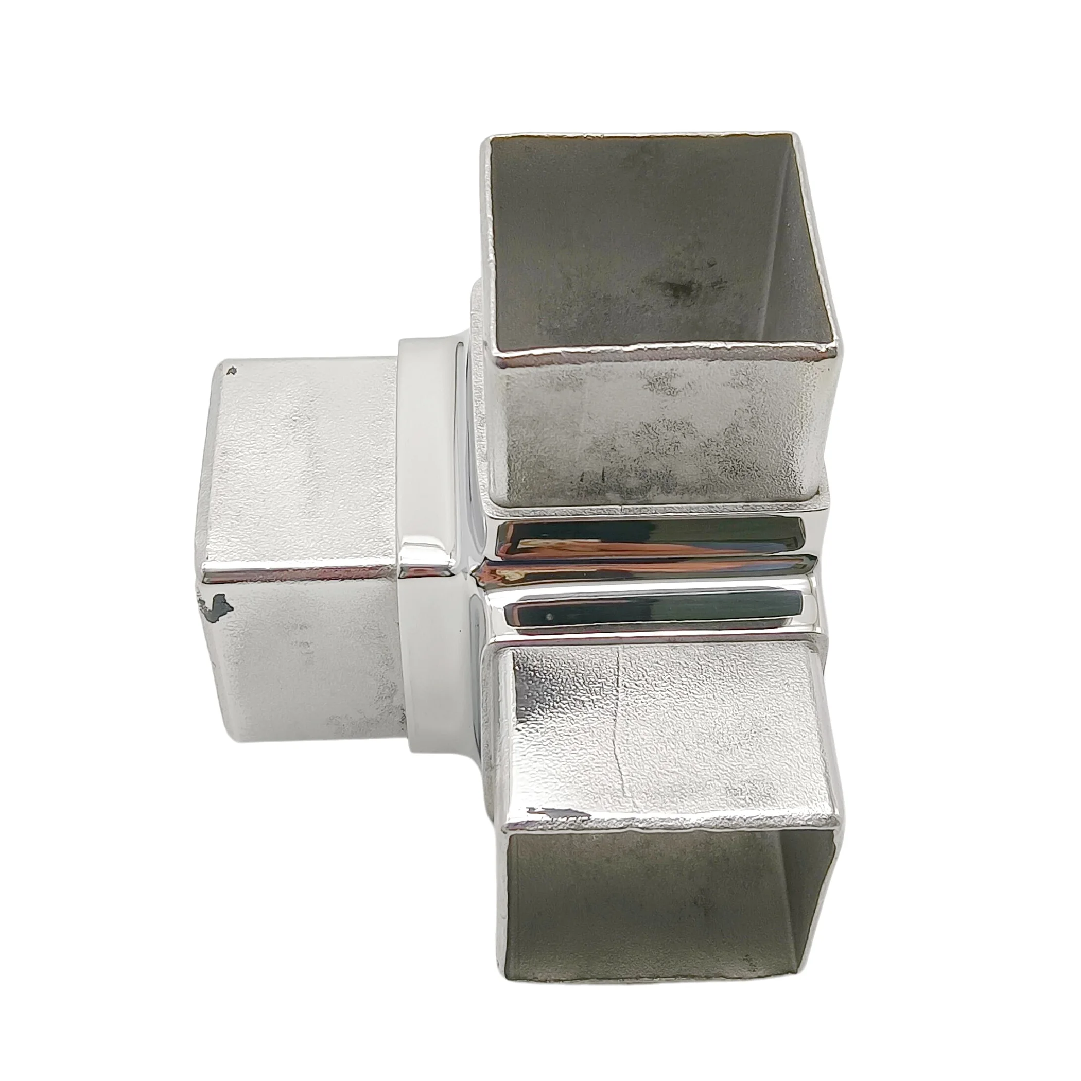 Stainless Steel square Tube Joiners 3 Way Tube Connectors for Stair Railing Indoor Outdoor Railing