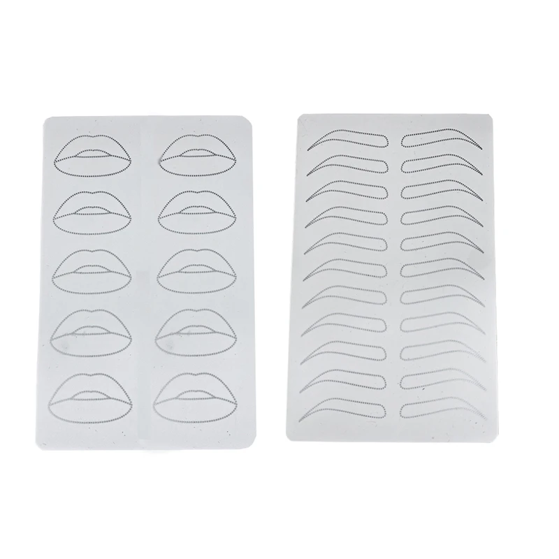 Two sides 1.5mmthickness Tattoo Practice Silicon Skin for Permanent Makeup and Microblading Nano brows ombre brows/lips