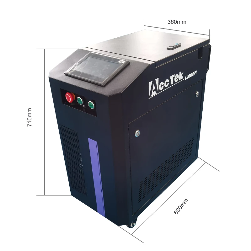 AccTek AKQ-100 Mopa Laser Cleaning Equipment Portable Steel Surface Rust Removing Machine Weld Seam Cleaner