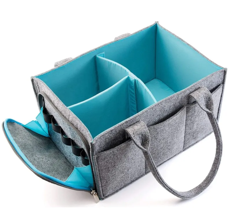 Войлочные пеленки Caddy Организатор Детские коляски вытирают сумка Детская складское серого цвета