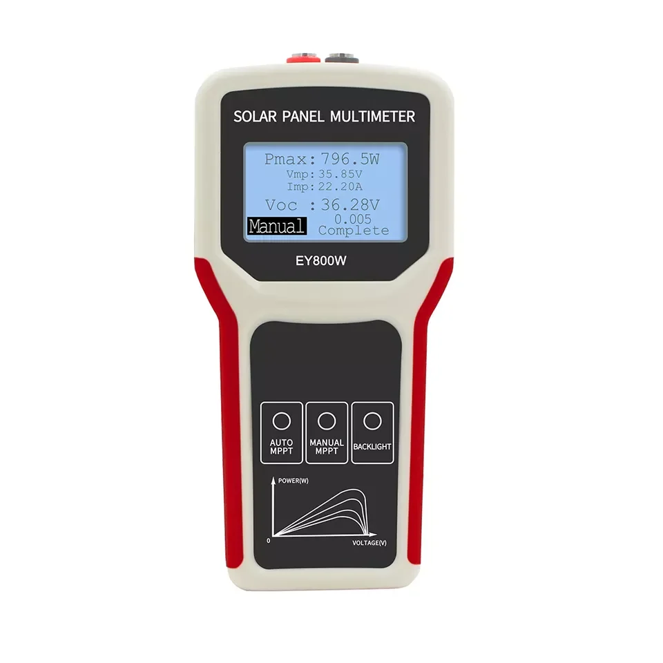 QJC EY800W LCD MPPT solar panel multimeter solar panel tester smart current tester voltage tester digital power meter VOC