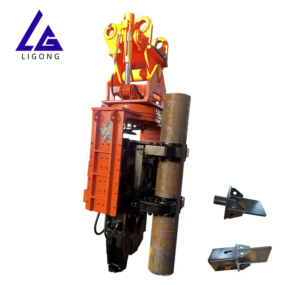 Effortless Installation With Side Grip Vibro Hammer Sheet Pile Driver Pilling solar pile with 20-30ton excavator