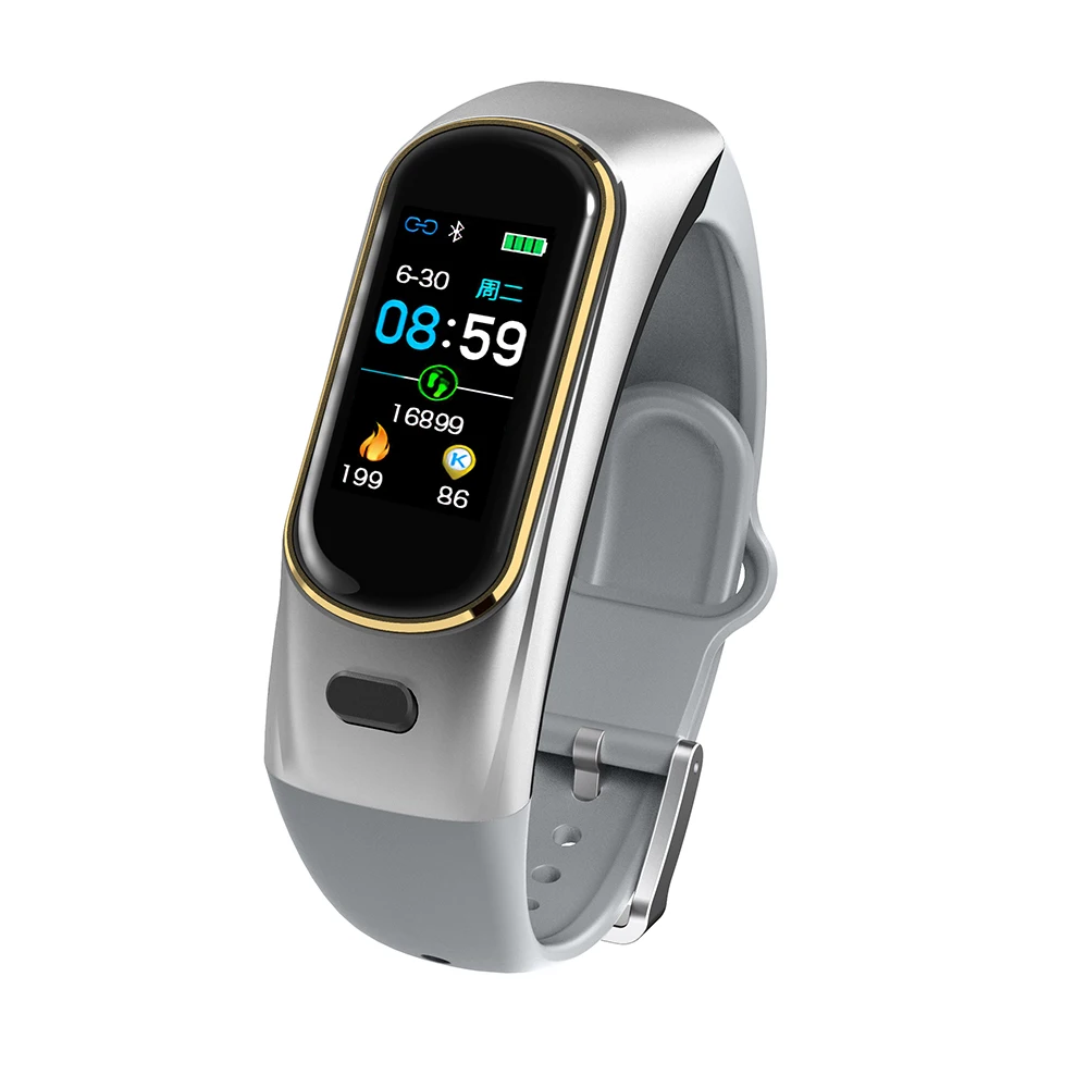 
JeiSo Multifunctional smart sports watch heart rate blood pressure sleep monitoring headset 2-in-1 electronic watch 