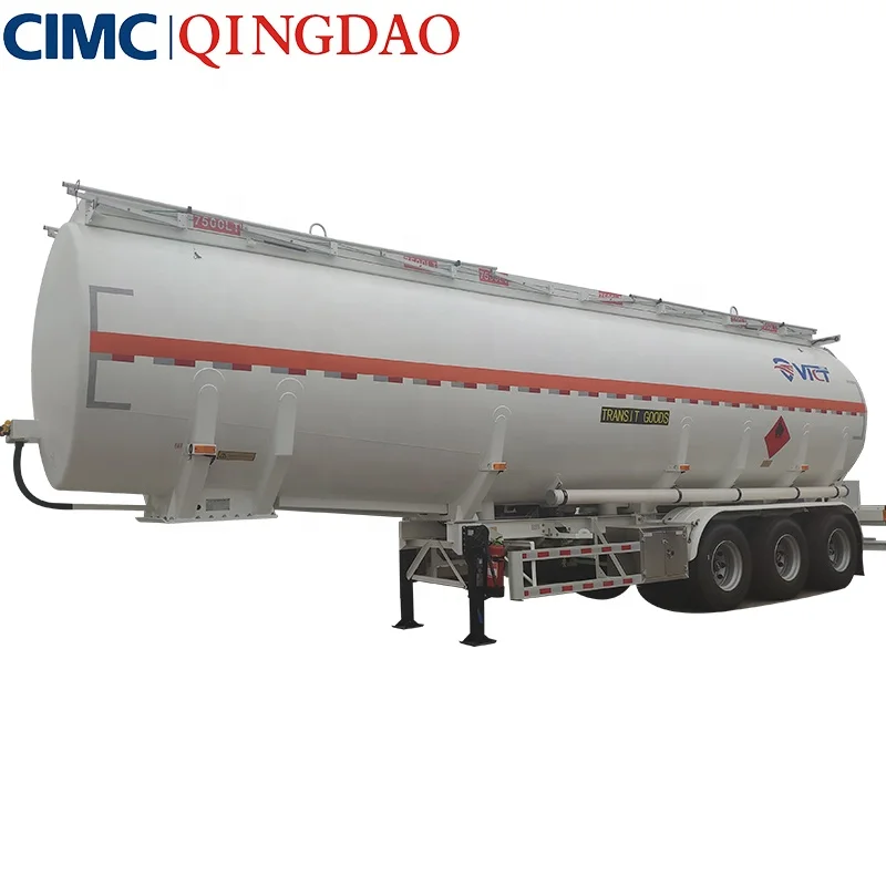 
CIMC brand 45m3/45000L 6 compartments aluminum fuel tanker oil tanker trailer 