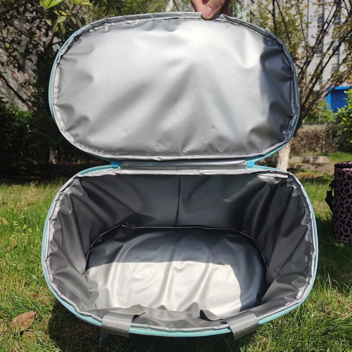 Wholesale Summer Wine Large Capacity Tie Dye Picnic Bags Beach Lunch Leopard Insulated Cooler Bag