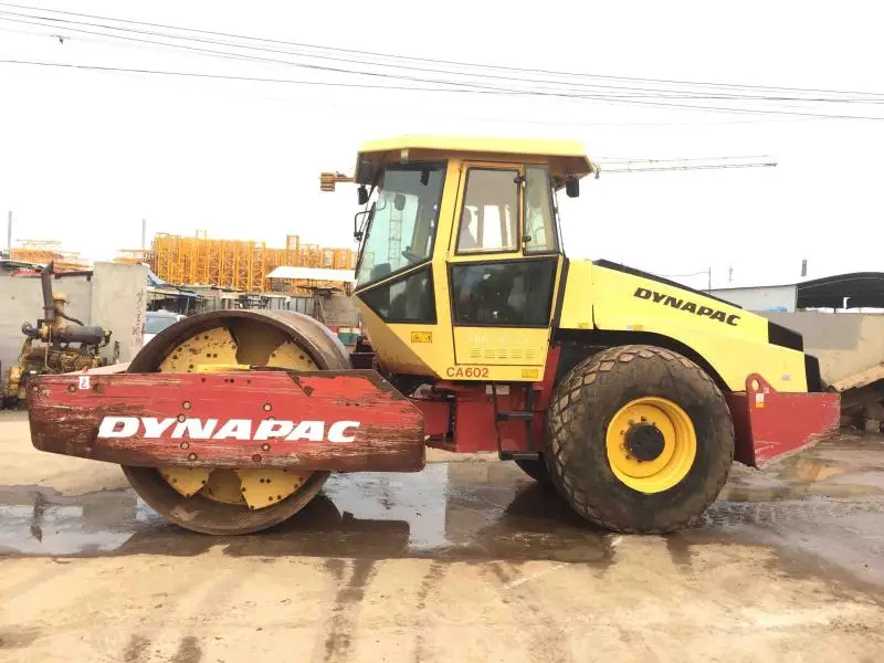 Долговечный б/у дорожный каток Dynapac CA602D однобарабанный оригинальное состояние низкая стоимость