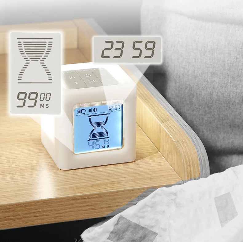Time management convenient operation plastic cube digital timer for kitchen cooking and study