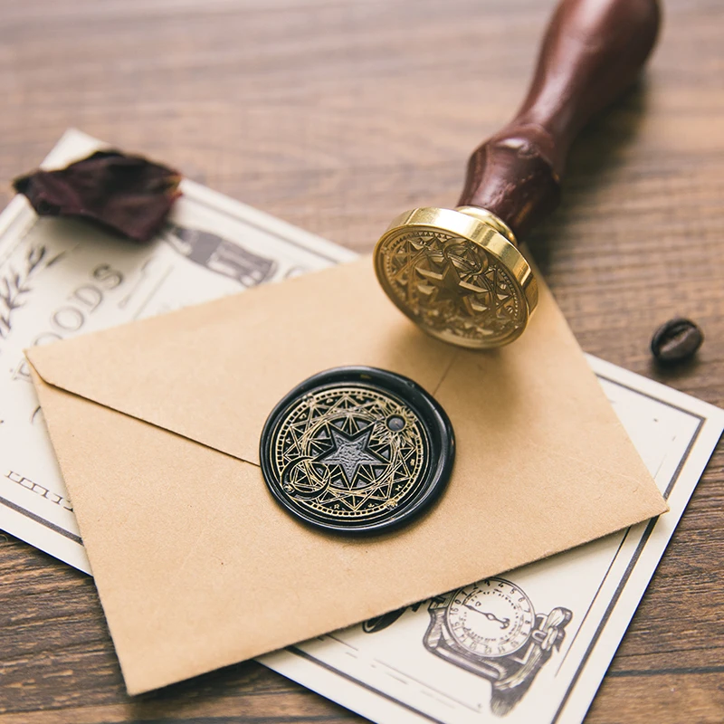 
Regal Letter Brass Head with Wooden Handle Wax Seal Stamp 