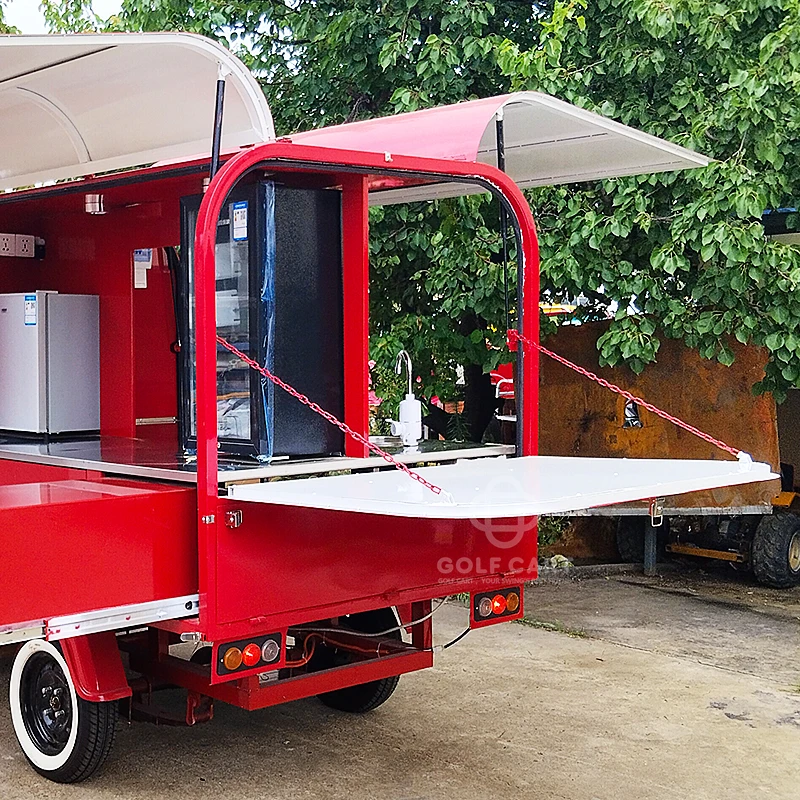 DOT Certified Pizza Tricycle Street Vending Carts Fast Street Food Cart Pizza Food Truck Piaggio Ape